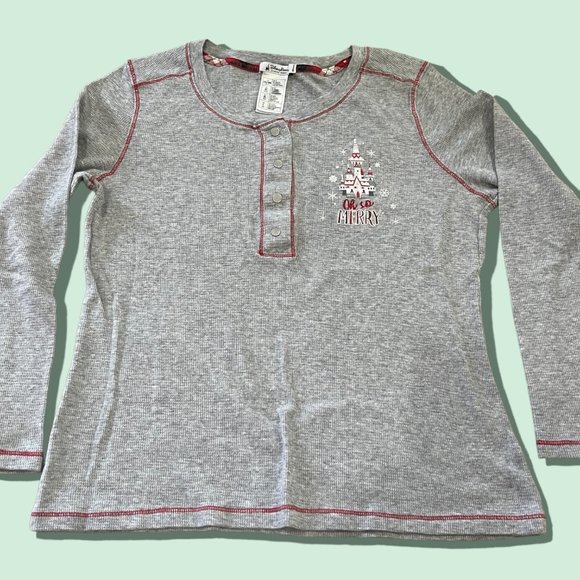 Disney Women's Sleep Shirt - Holiday 2018 - Fantasyland Castle Oh So Merry - XL - Picture 1 of 4